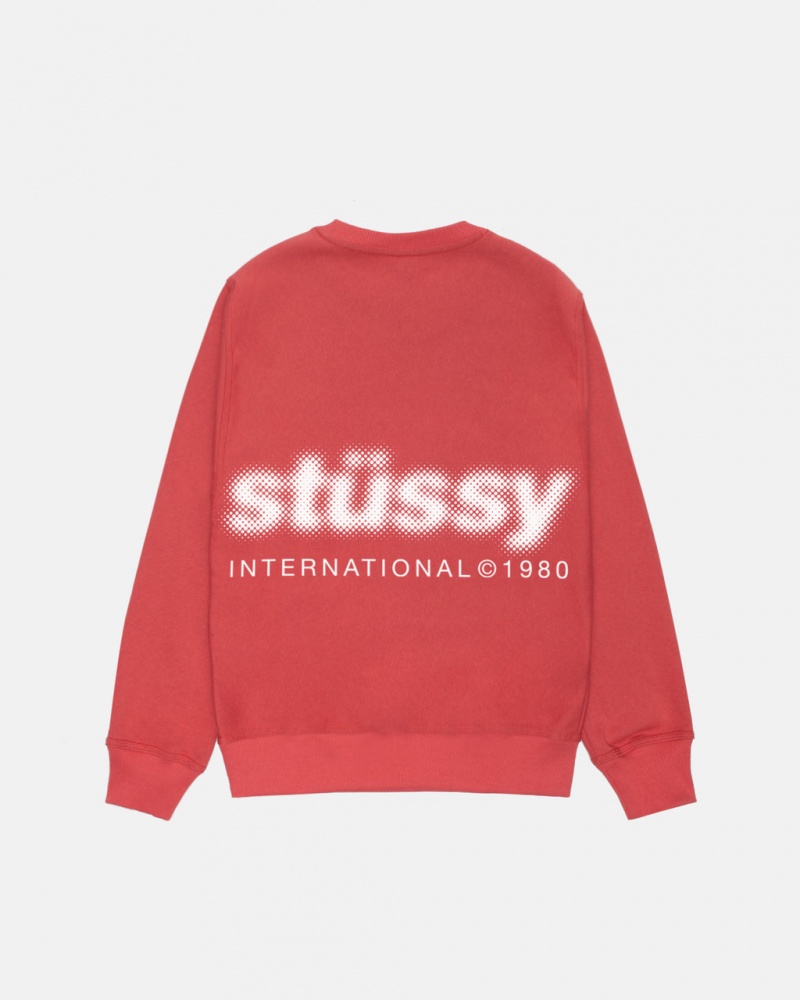 Stussy Blur Crew - Unisex Hoodies Rood | NLQCS22358