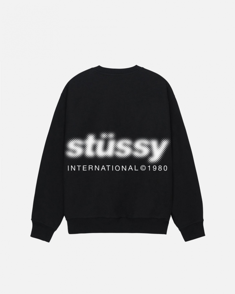 Stussy Blur Crew - Unisex Hoodies Zwart | UNLTG76321