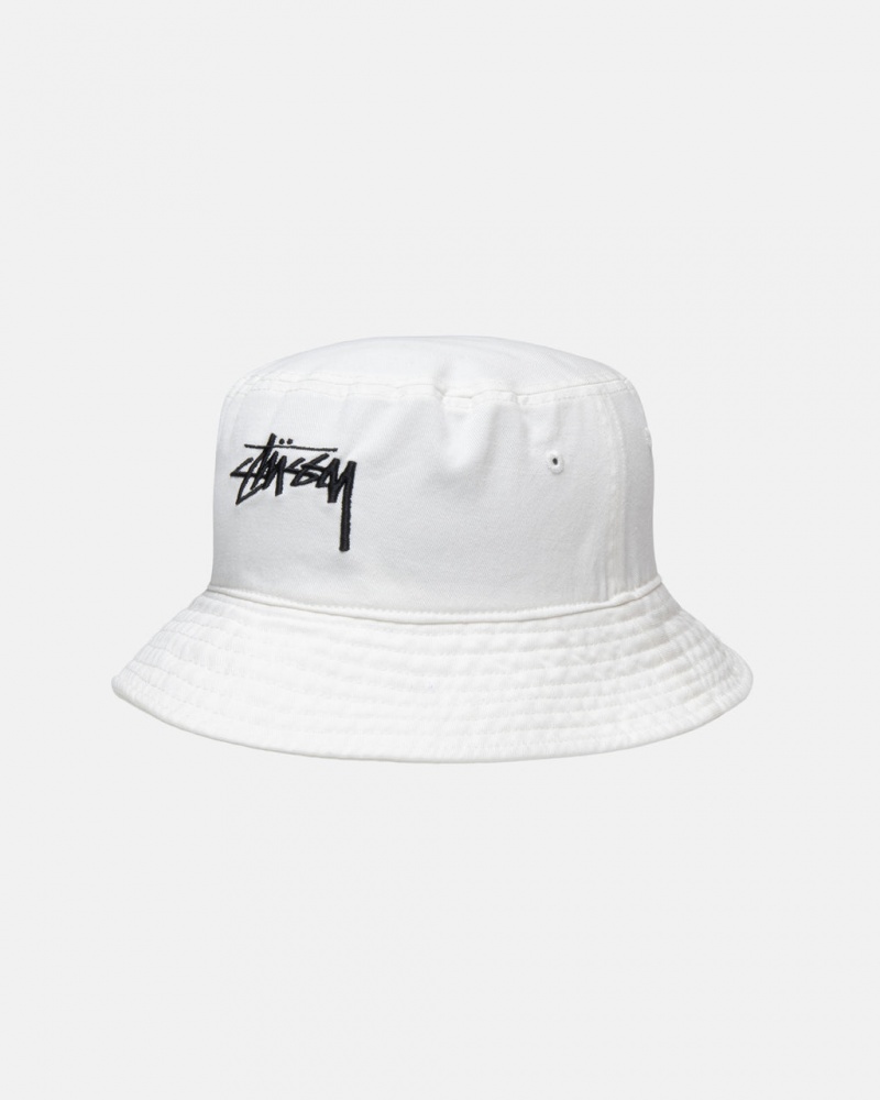 Stussy Bucket Hat Big Stock - Unisex Beige | ZNLMJ71506