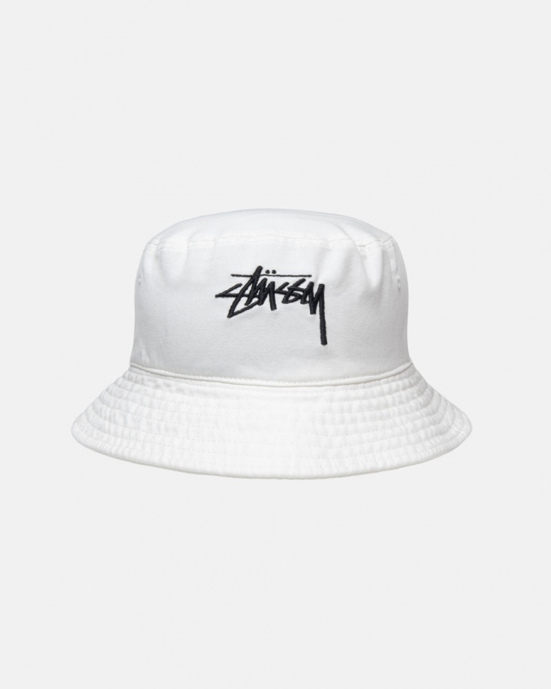 Stussy Bucket Hat Big Stock - Unisex Beige | ZNLMJ71506