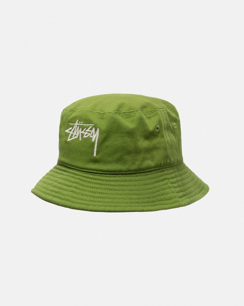 Stussy Bucket Hat Big Stock - Unisex Groen | ANLWC63939