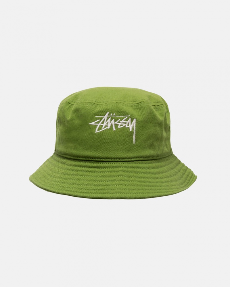 Stussy Bucket Hat Big Stock - Unisex Groen | ANLWC63939