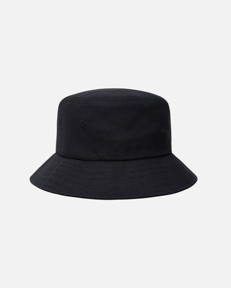 Stussy Bucket Hat Big Stock - Unisex Zwart | NLJBT25397