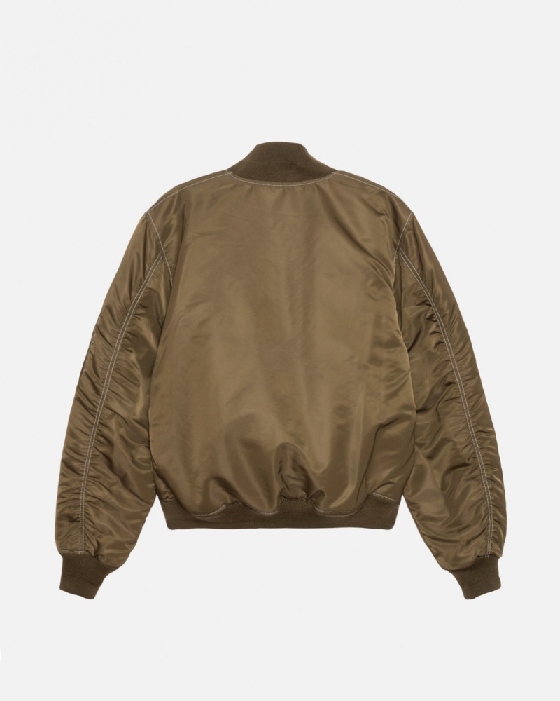 Stussy Built Reversible Bomber Jacket - Unisex Jackets Bruin | NLJKU17421