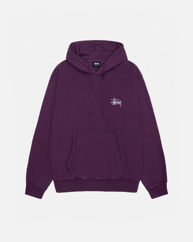 Stussy Built Tough Hoodie Pigment Dyed - Unisex Hoodies Paars | ENLVG94336