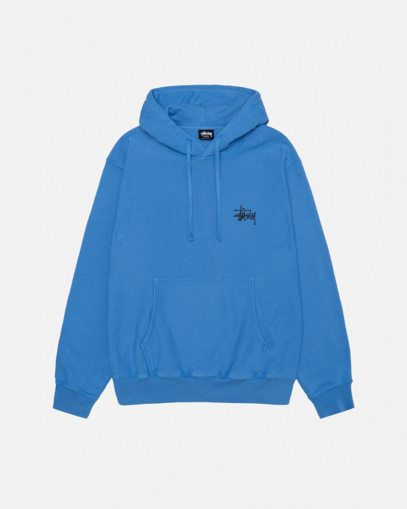 Stussy Built Tough Hoodie Pigment Dyed - Unisex Hoodies Blauw | ZNLMJ54173