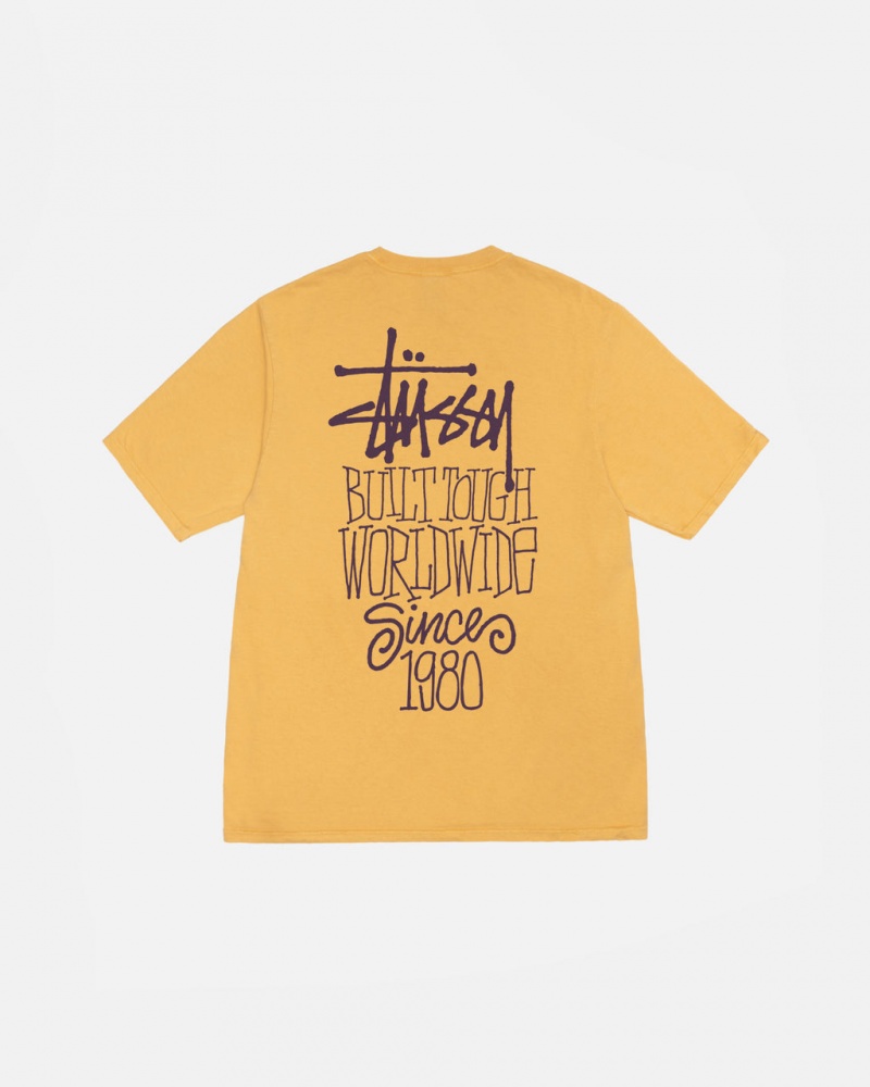 Stussy Built Tough Tee Pigment Dyed - Unisex Shortsleeve Oranje | ZNLMJ65362