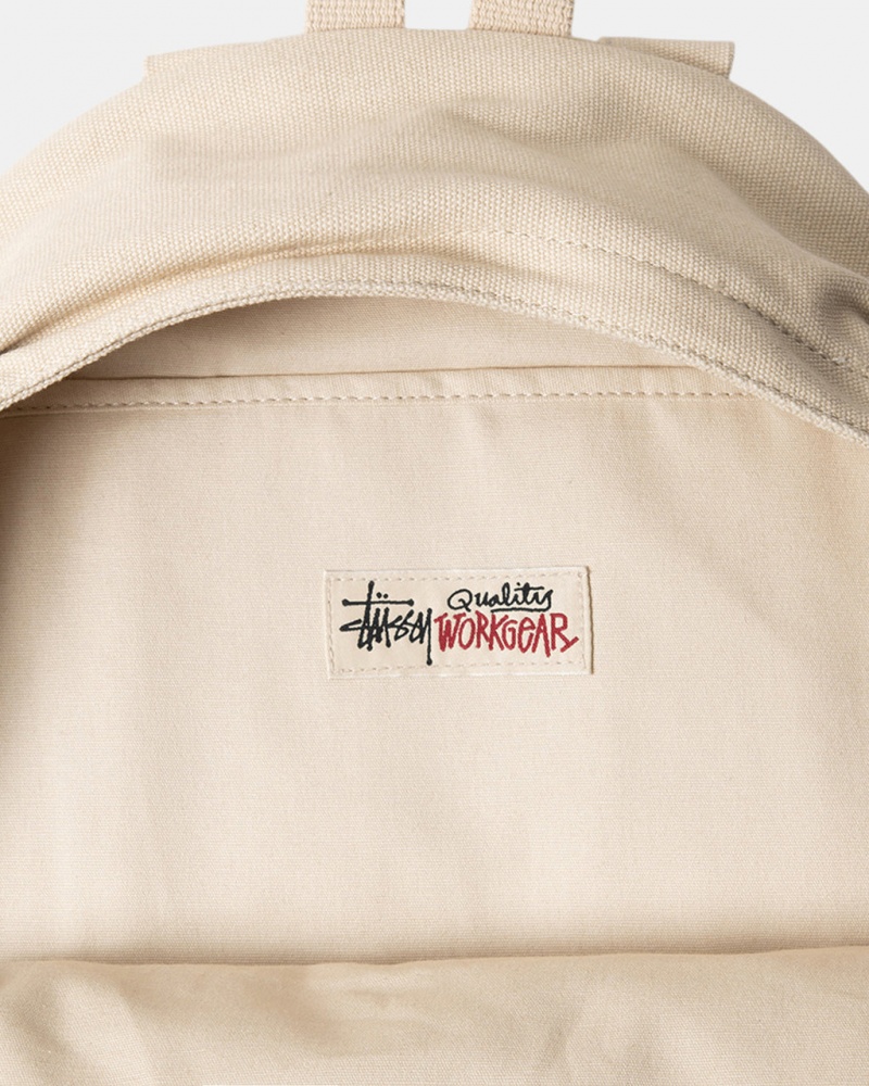 Stussy Canvas Backpack - Unisex Bags Beige | NLNEJ82917