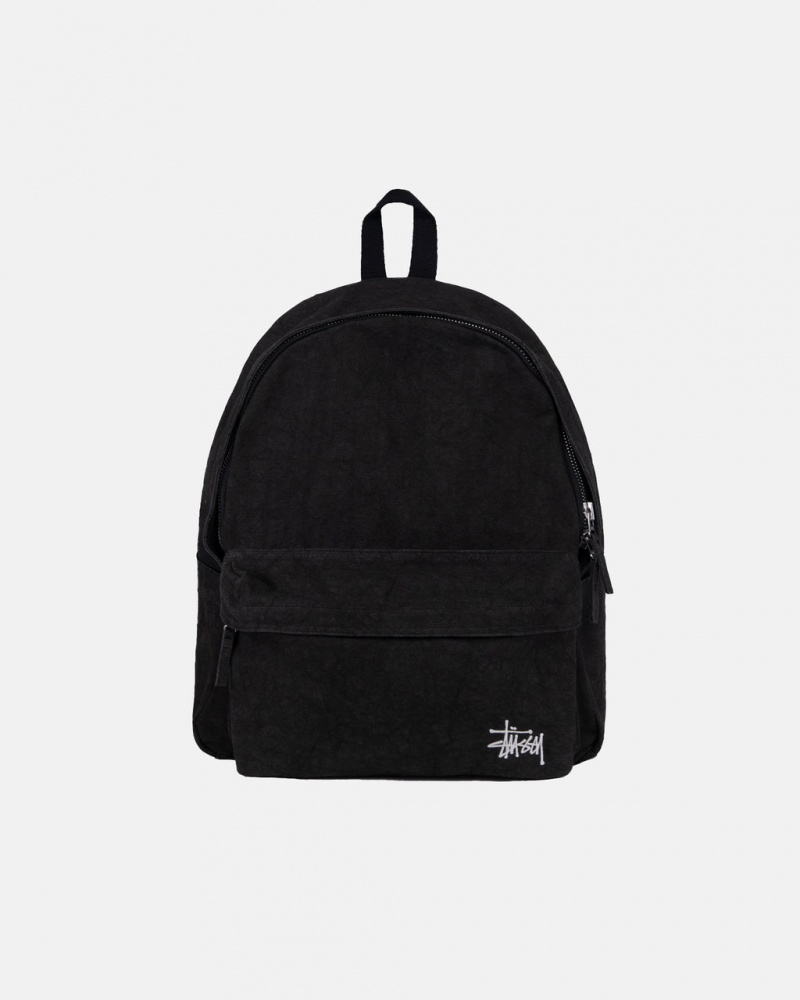 Stussy Canvas Backpack - Unisex Bags Zwart | TNLPQ76908