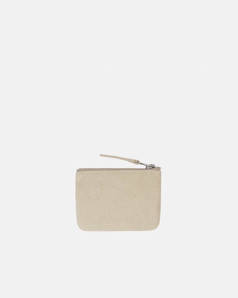 Stussy Canvas Coin Pouch - Unisex Bags Beige | NLNEJ42816