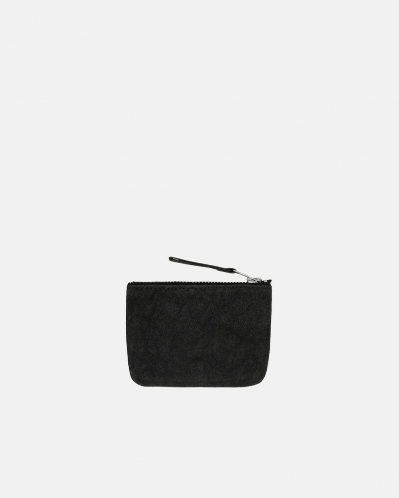 Stussy Canvas Coin Pouch - Unisex Bags Zwart | NLCIF96917