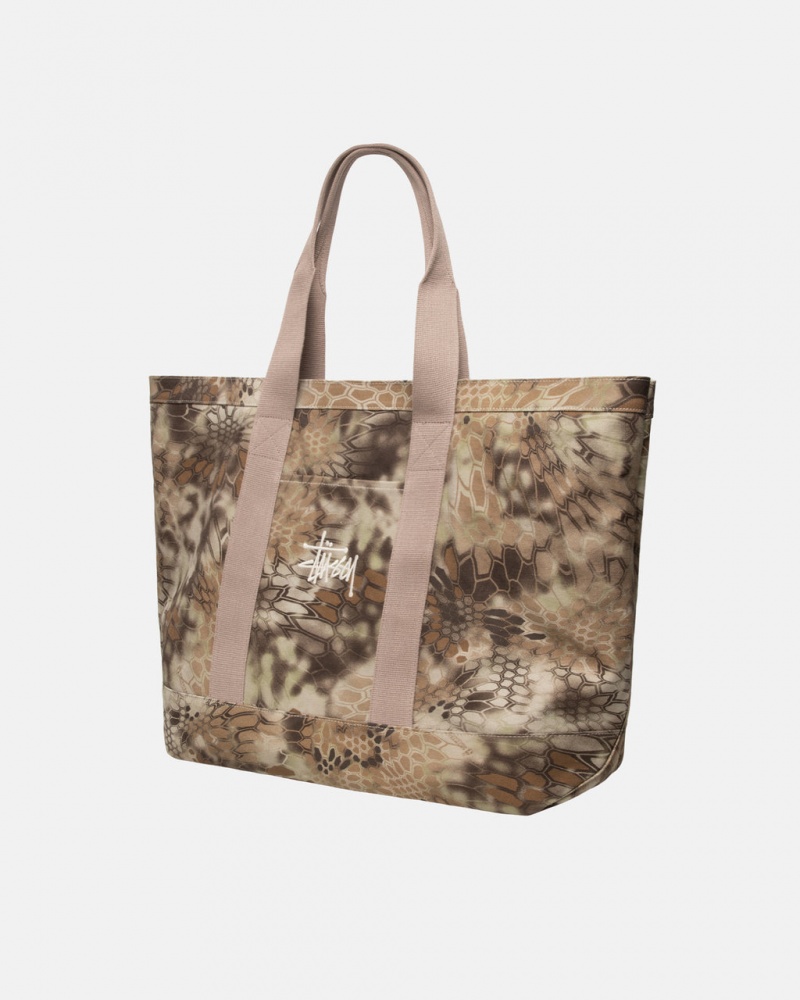 Stussy Canvas Extra Large Tote Bag - Unisex Bags Bruin | SNLNY40005