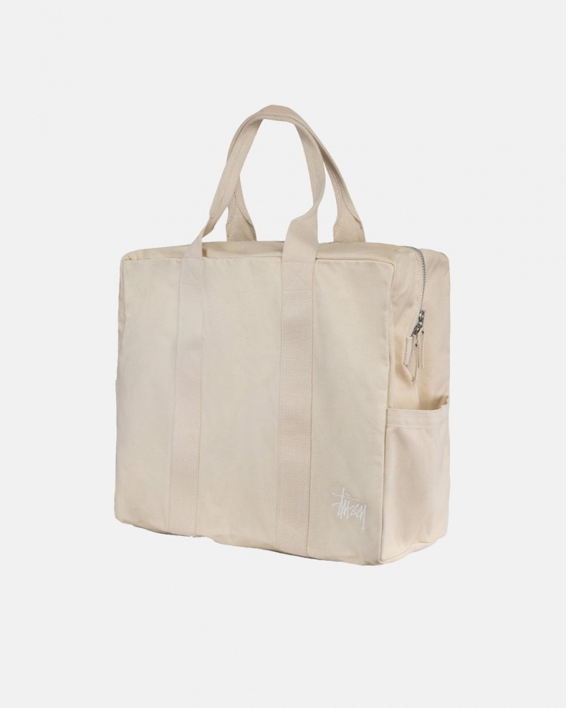 Stussy Canvas Flight Bag - Unisex Bags Beige | XNLBH87560