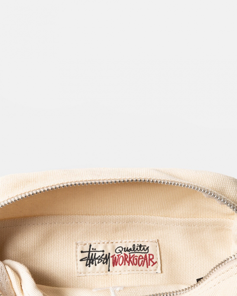 Stussy Canvas Side Pouch - Unisex Bags Beige | FNLHY78828