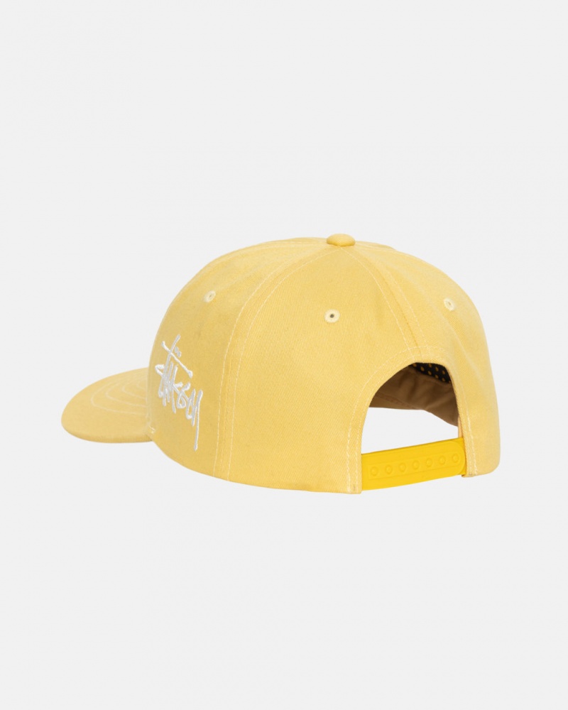 Stussy Chenille S Low Pro Cap - Unisex Mosterdgeel | TNLPQ37535