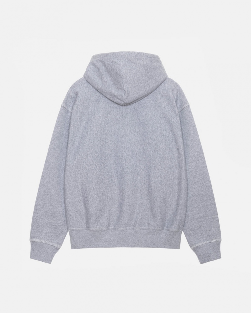 Stussy Contrast Stitch Label Hoodie - Unisex Hoodies Grijs | NLEGJ91608