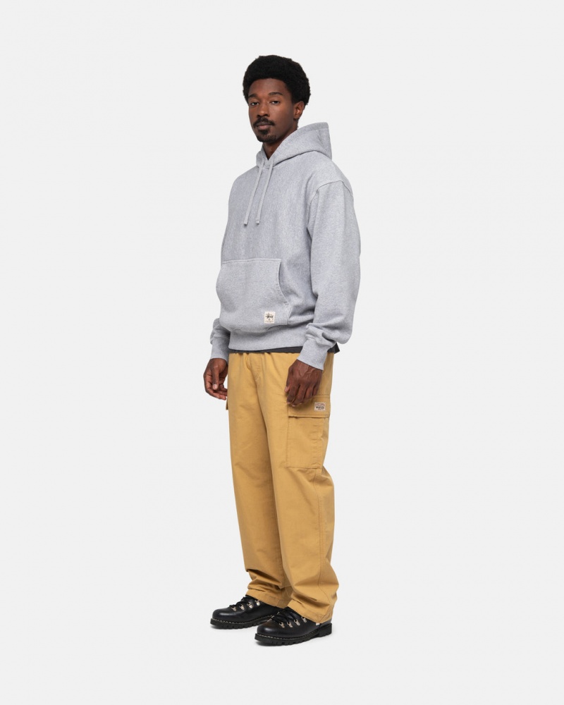 Stussy Contrast Stitch Label Hoodie - Unisex Hoodies Grijs | NLEGJ91608