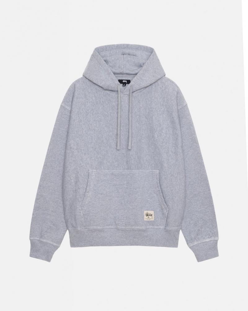 Stussy Contrast Stitch Label Hoodie - Unisex Hoodies Grijs | NLEGJ91608