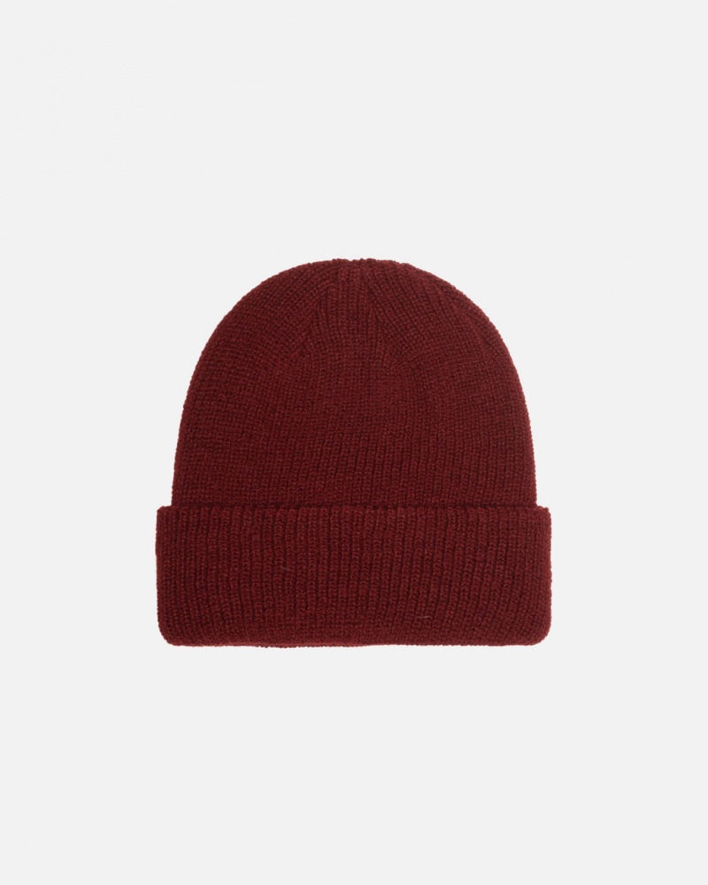 Stussy Cuff Beanie Basic - Unisex Donkerrood | NLDYB80682