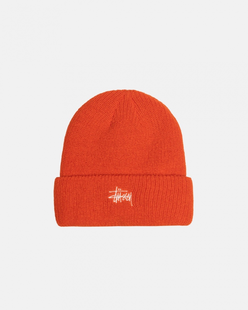 Stussy Cuff Beanie Basic - Unisex Oranje | ENLHC63889