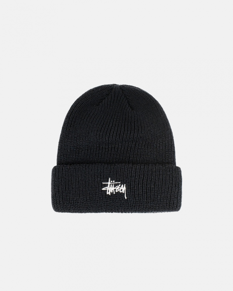 Stussy Cuff Beanie Basic - Unisex Zwart | NLJZR40325