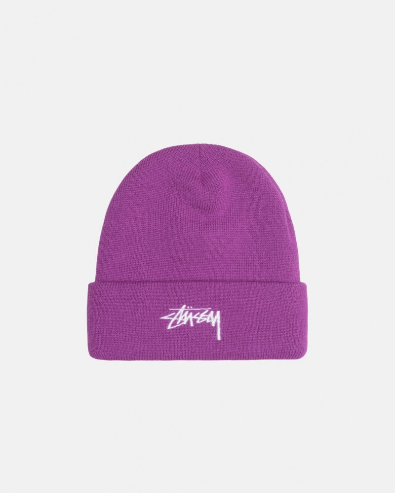 Stussy Cuff Beanie Stock - Unisex Paars | NLNZX49164