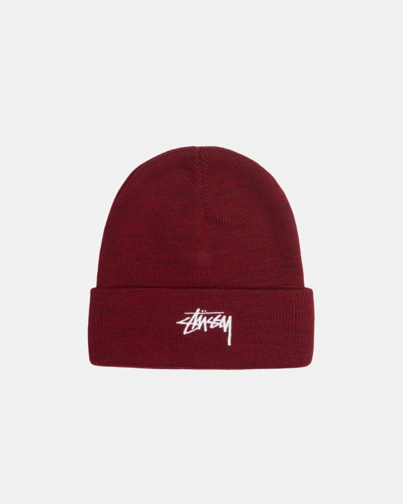 Stussy Cuff Beanie Stock - Unisex Rood | XNLGW48356