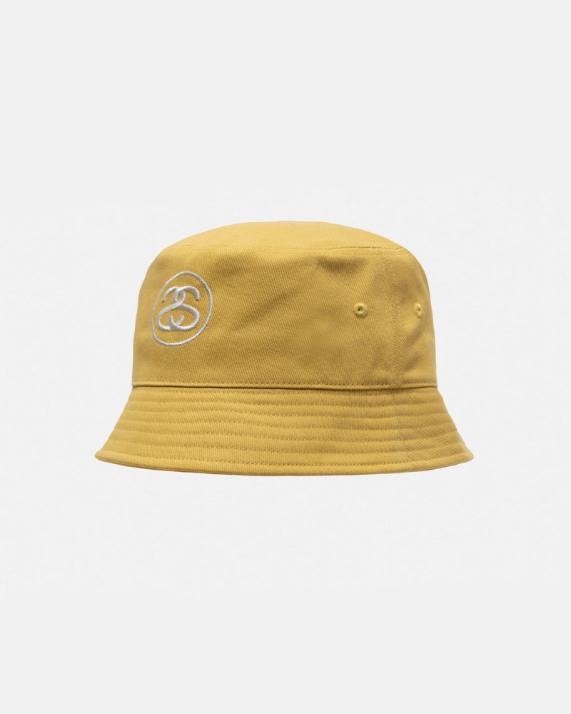 Stussy Deep Bucket Hat SS Link - Unisex Goud | MNLHR48944