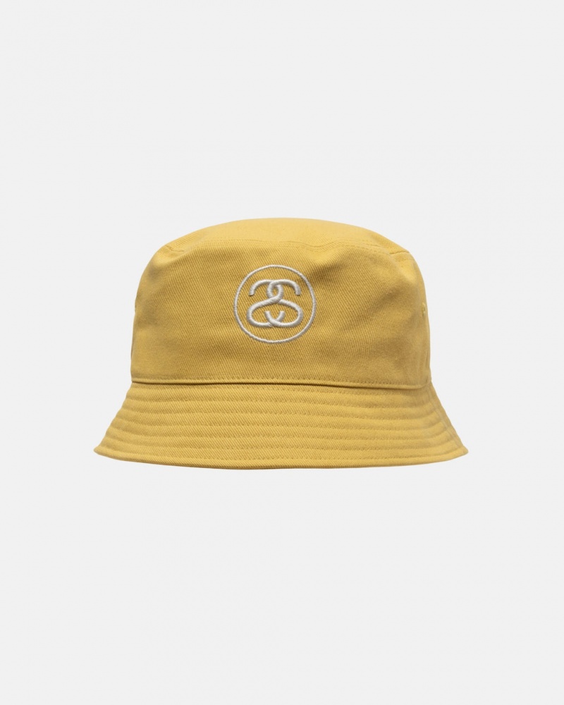 Stussy Deep Bucket Hat SS Link - Unisex Goud | MNLHR48944