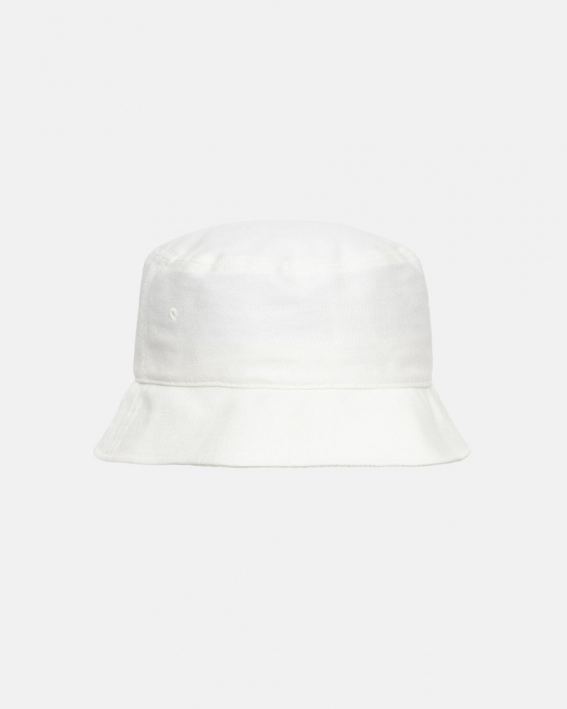 Stussy Deep Bucket Hat SS Link - Unisex Wit | MNLHR75410