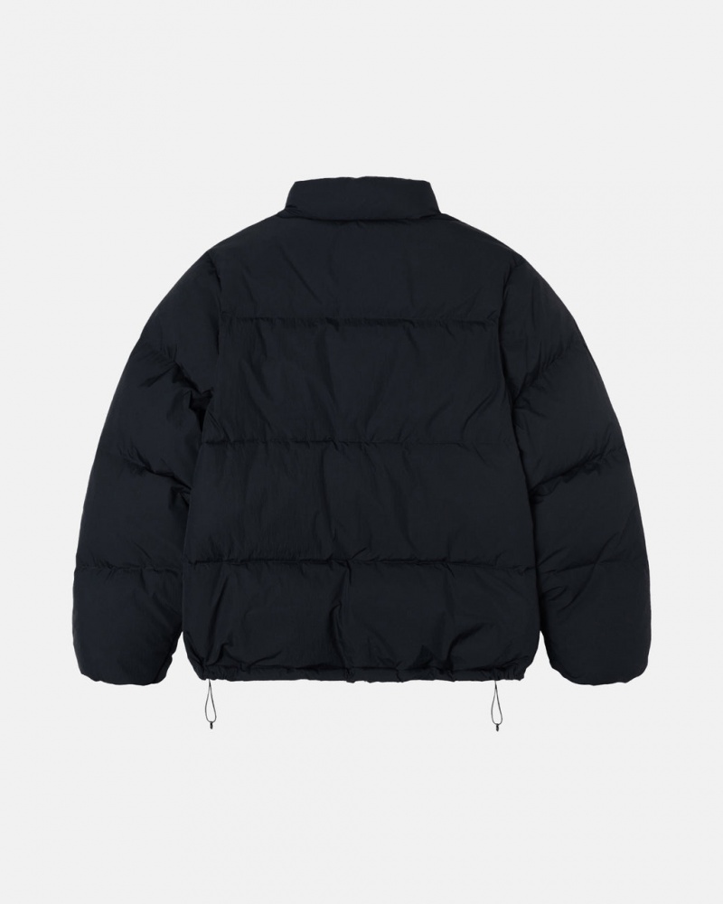 Stussy Down Puffer Nylon - Unisex Jackets Zwart | NLJKU51206