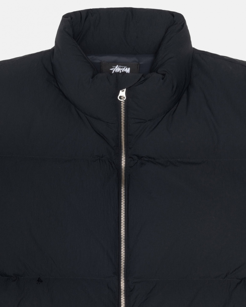 Stussy Down Puffer Nylon - Unisex Jackets Zwart | NLJKU51206