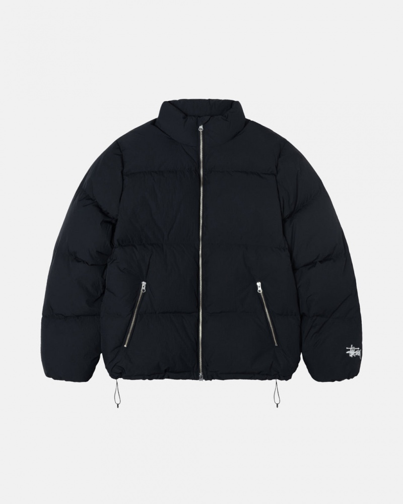 Stussy Down Puffer Nylon - Unisex Jackets Zwart | NLJKU51206