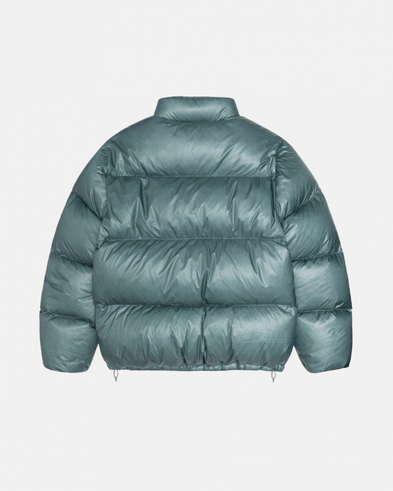 Stussy Down Puffer Parachute Ripstop - Unisex Jackets Blauw | ENLVG21545