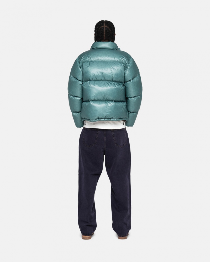 Stussy Down Puffer Parachute Ripstop - Unisex Jackets Blauw | ENLVG21545