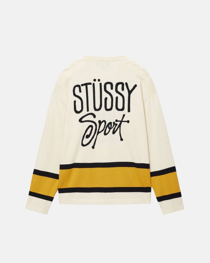 Stussy Hockey Trui - Unisex Sweaters Beige | ZNLNQ19295