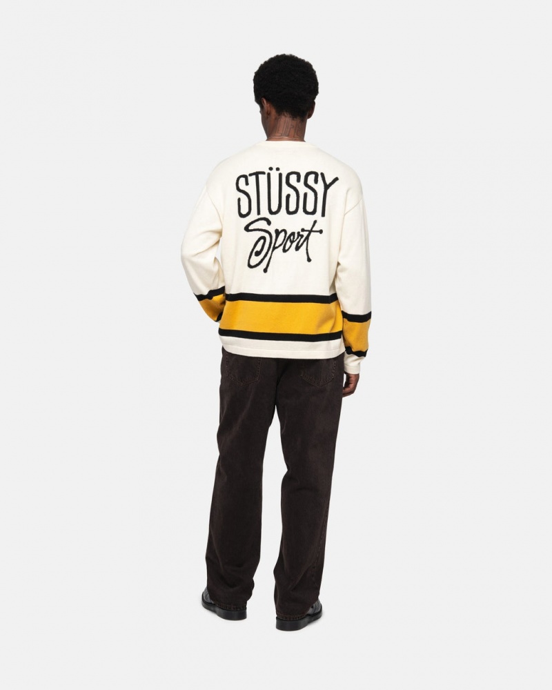 Stussy Hockey Trui - Unisex Sweaters Beige | ZNLNQ19295