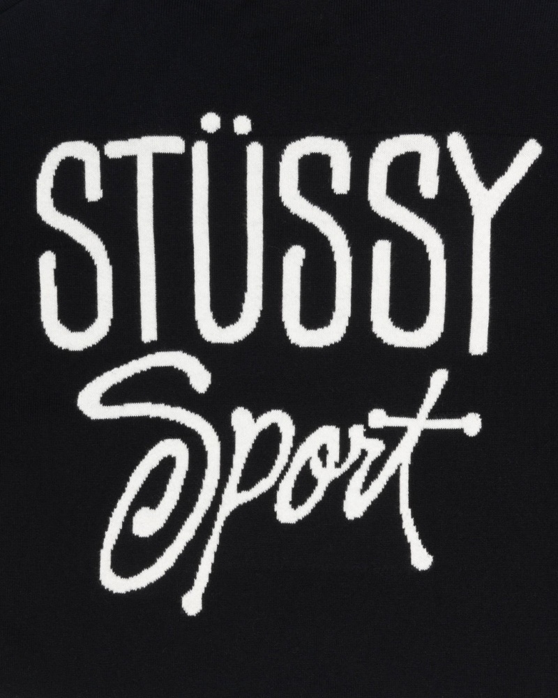 Stussy Hockey Trui - Unisex Sweaters Knits Zwart | NLZPD17292