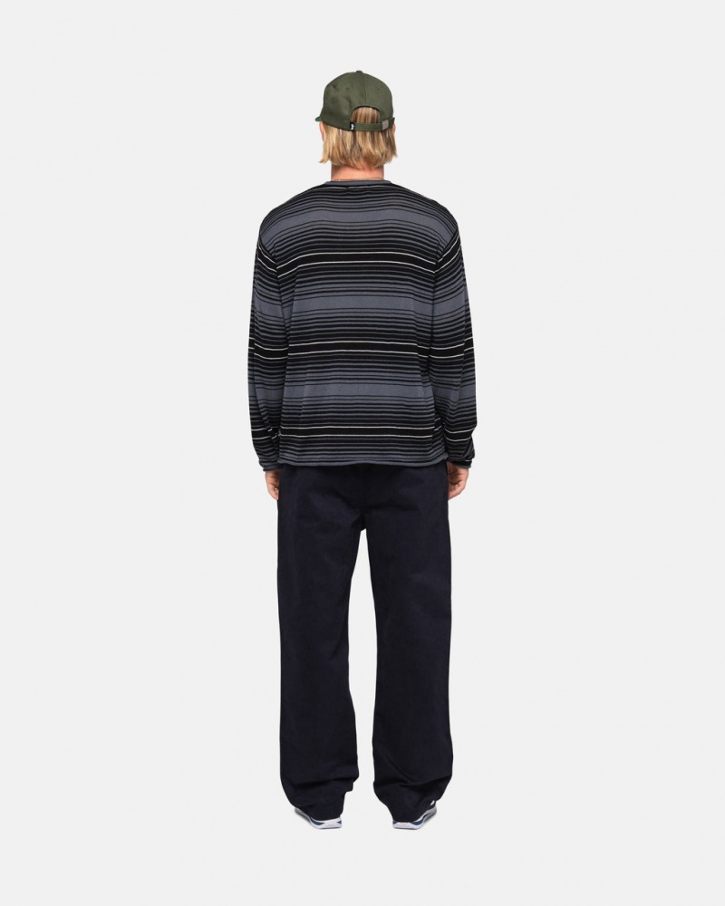 Stussy Horizontal Stripe Trui - Unisex Sweaters Grijs | ANLWC66475