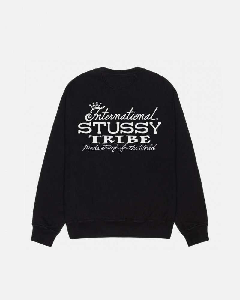 Stussy IST Crew Pigment Dyed - Unisex Hoodies Zwart | ZNLMJ73098