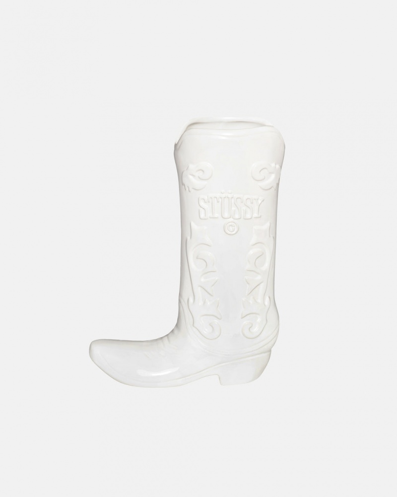 Stussy Keramiek Boot Vase - Vase/Pottery Wit | YNLGT93163