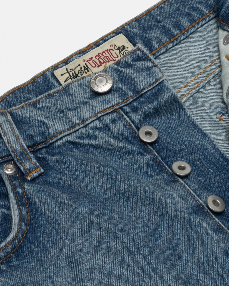 Stussy Klassieke Jean Denim - Unisex Denim Blauw | BNLSD91439