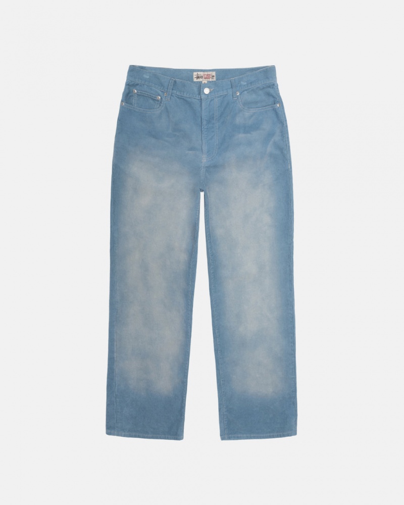 Stussy Klassieke Jean Faded Corduroy - Unisex Denim Blauw | ANLWC87123