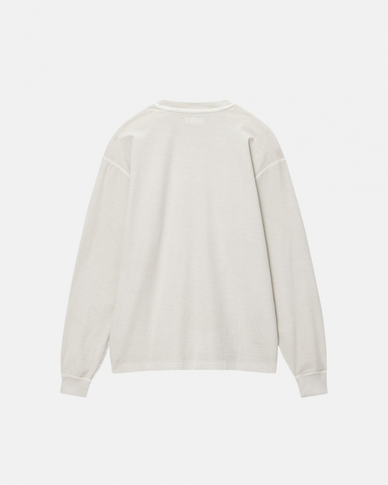 Stussy Lazy LS Tee - Unisex Longsleeve Beige | NLZPD21818