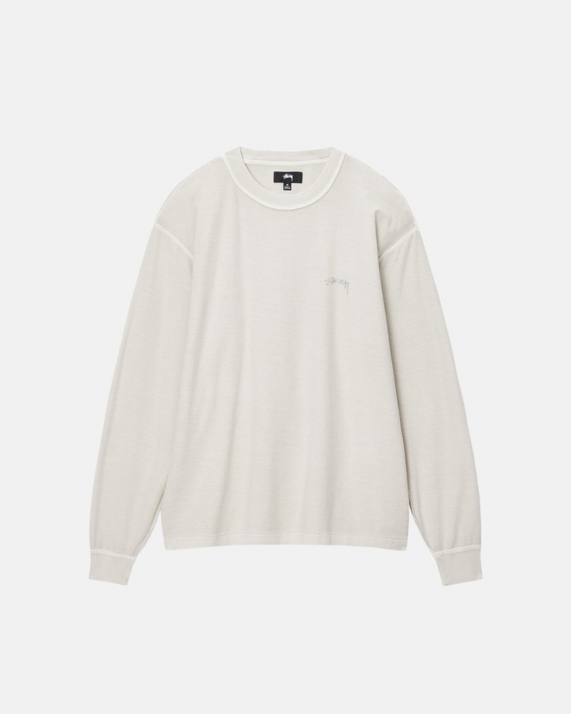 Stussy Lazy LS Tee - Unisex Longsleeve Beige | NLZPD21818