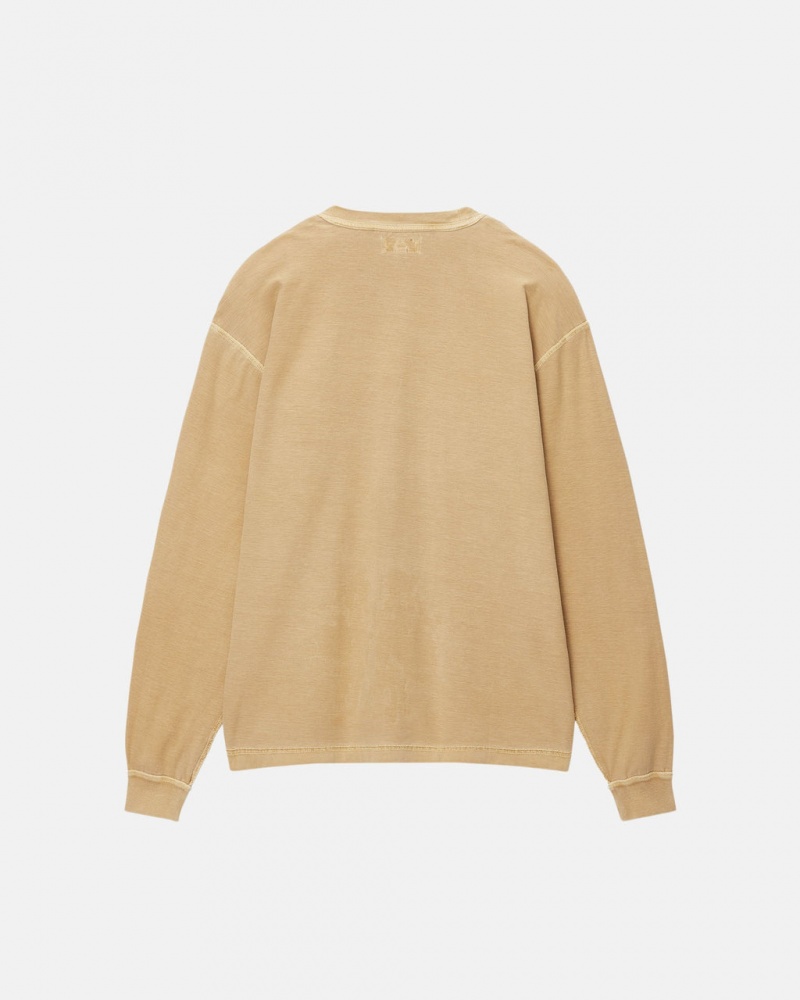 Stussy Lazy LS Tee - Unisex Longsleeve Goud | ZNLNQ94193