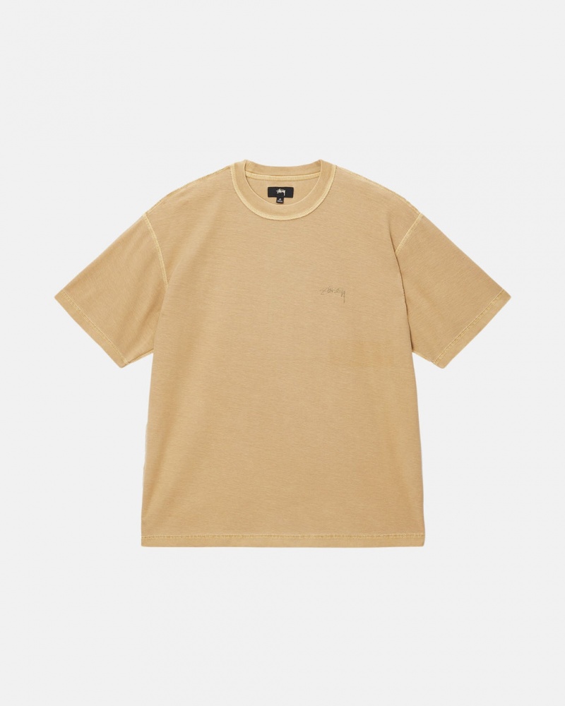 Stussy Lazy Tee - Unisex Longsleeve Goud | NLXBR17127