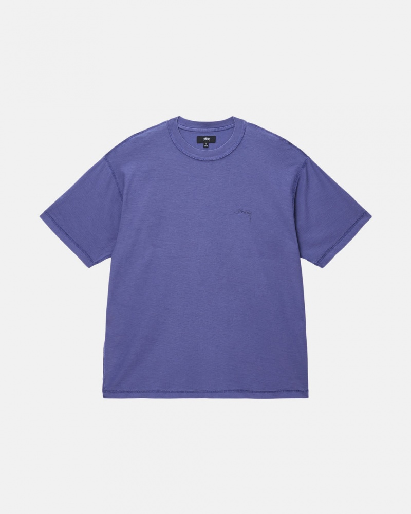 Stussy Lazy Tee - Unisex Longsleeve T-Shirts Diepblauw | NLXMI14203