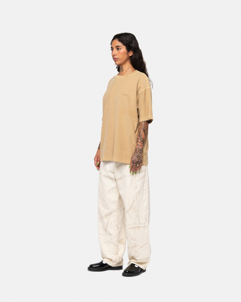 Stussy Lazy Tee - Unisex Longsleeve T-Shirts Goud | PNLER21466