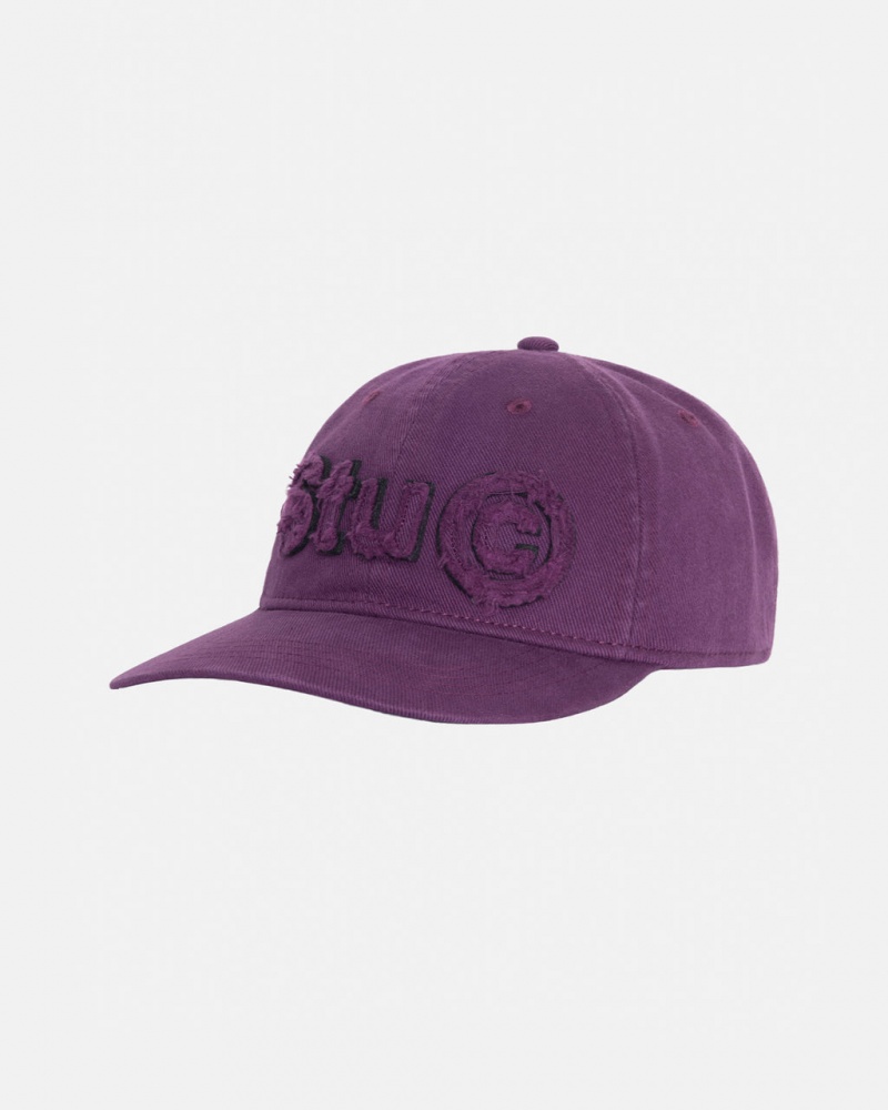 Stussy Low Pro Copyright Applique Strapback - Unisex Paars | MNLFT80873